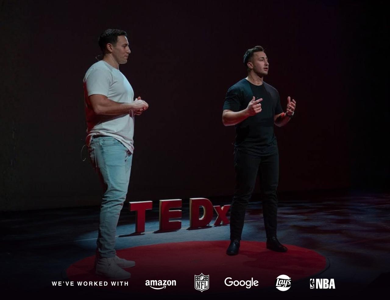Mike and Nick on TEDx stage